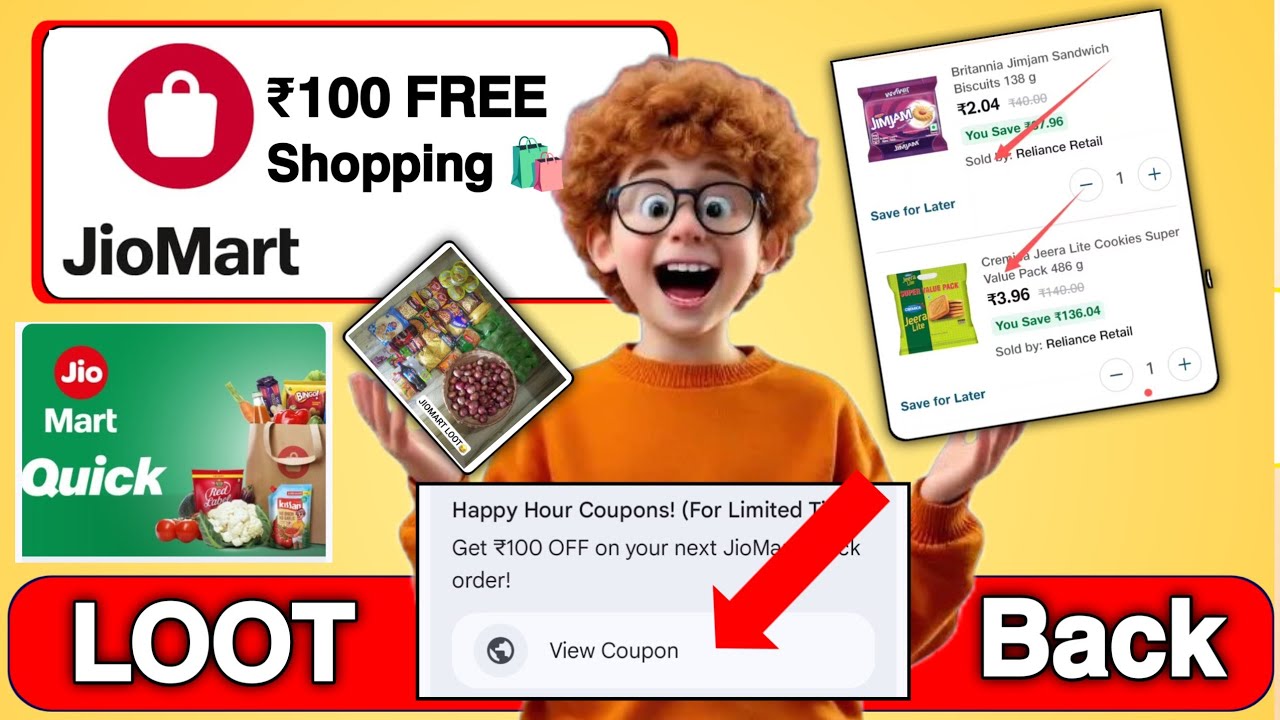 JioMart 100 Coupon code back Today | JioMart offer Back | jiomart ₹100 Free Shopping Loot Back