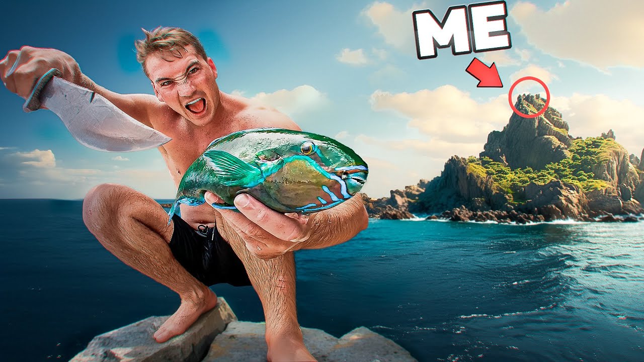 Islander Eating Fish 2 DAYS Eating ONLY What I CATCH (Deserted Island) - YouTube