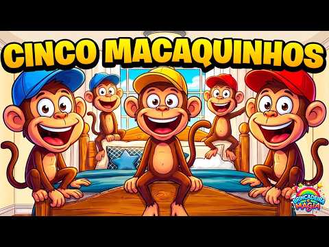 B&M - 🐒 5 Little Monkeys Jumping on the Bed🐒 | Educational Children's Music - Kids Songs
