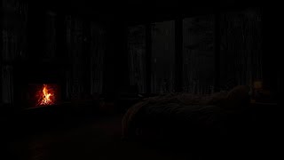 Goodbye Insomnia - Cozy Cabin Rain and Fireplace Ambience for Deep Sleep 🔥 Ultimate Relaxation