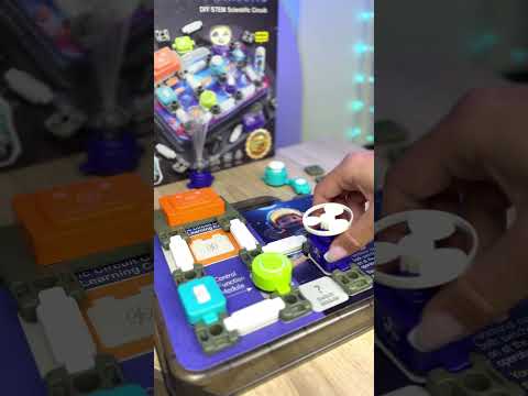 Електронний конструктор 46 елементів з підсвічуванням вентилятором мелодією 6 карток завдань набір електричних схем для дітей, видео 1