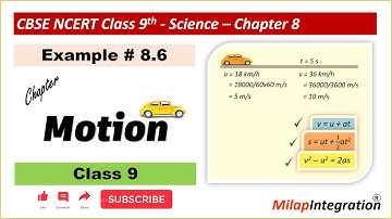 Example 6 | Motion | Chapter 8 | Class 9 | Science | CBSE NCERT | Milap Integration
