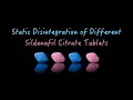 Static Disintegration of Different Sildenafil Citrate Tablets