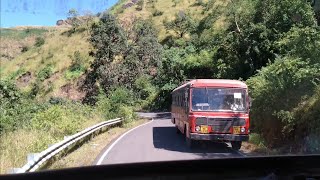 Ambenali Ghat : Thane Mahabaleshwar MSRTC Bus Cabin Ride on Ambenali Ghat | MSRTC Buses Maharashtra