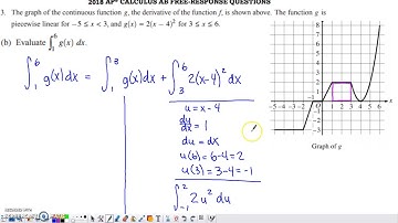 2018 AP Calculus AB & BC Free Response Question #3