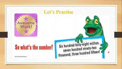 Reading and Writing Large Numbers