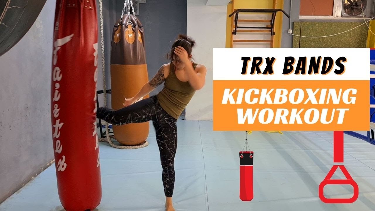 Kickboxing Endurance Training & TRX Bands Exercises Side Leg Kick and
