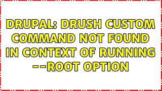 Famous Drupal: Drush custom command not found in context of running --root option Profile