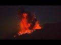 Eruption of Sakurajima with volcanic lightning.    火山雷を伴う桜島の噴火