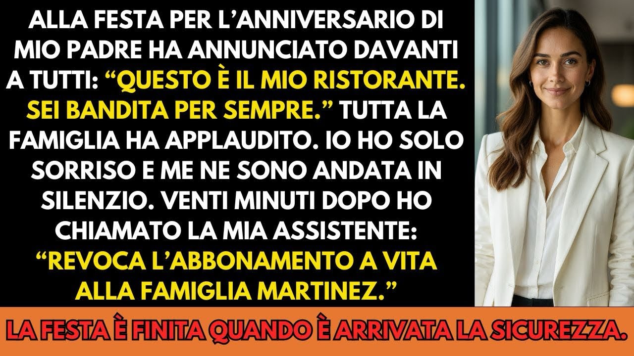 Mio padre mi ha bandita dal “suo” ristorante. Non sapeva che avevo comprato tutta la catena