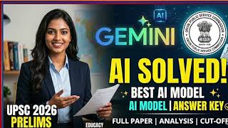 Can Gemini AI Crack UPSC? | UPSC 2026 Prelims GS Paper Analysis | Part 1: Q1-Q60