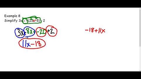 Algebra 1 P.2B Simplifying Expressions with Distribution