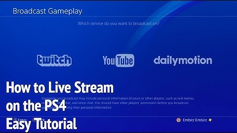 How to live stream on Youtube or Twitch on the PS4 - Easy Tutorial