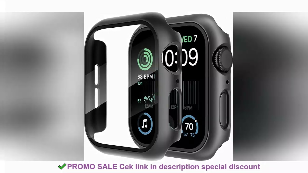 Tempered Glass+Cover For Apple Watch 11 10 9 8 7 46mm 42mm PC Bumper Screen Protector Case iWatch Se
