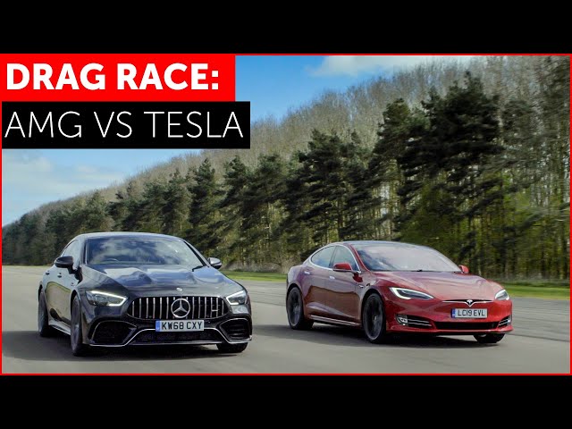 Tesla Model S P100D vs Mercedes-AMG GT 63 4-Door Drag Race 