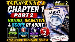 CA Inter Audit Chapter 1 Part 2 🚀 | Nature, Objective & Scope of Audit