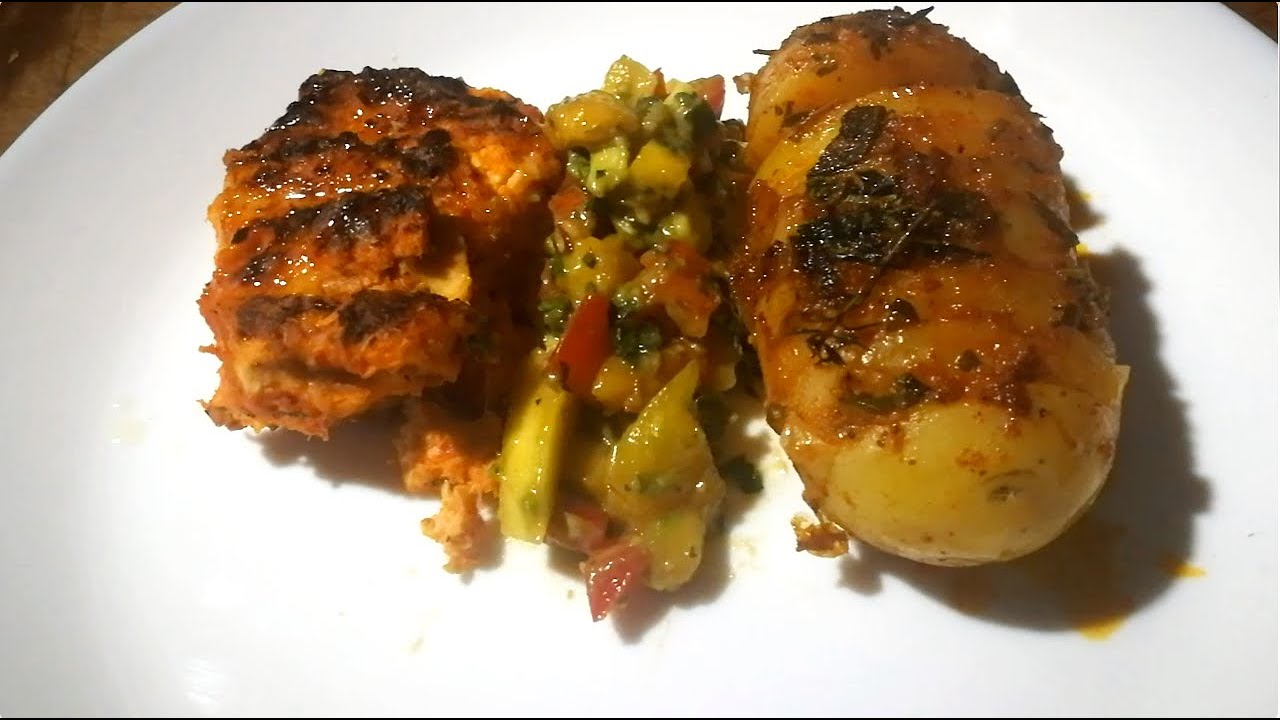 Kochen mit Freunden: Hähnchenfrikadelle an Guacamole Spezial mit Mango zu Bischel Scheurebe