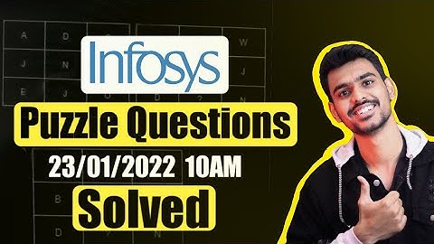 Infosys Solved Puzzle Questions | Easiest Solution