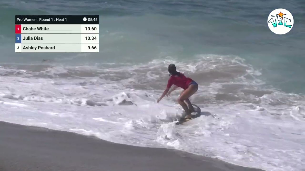 Skimboarding Competition The Vic 2022 Chabe White Vs Julia Dias Vs Ashley Poshard