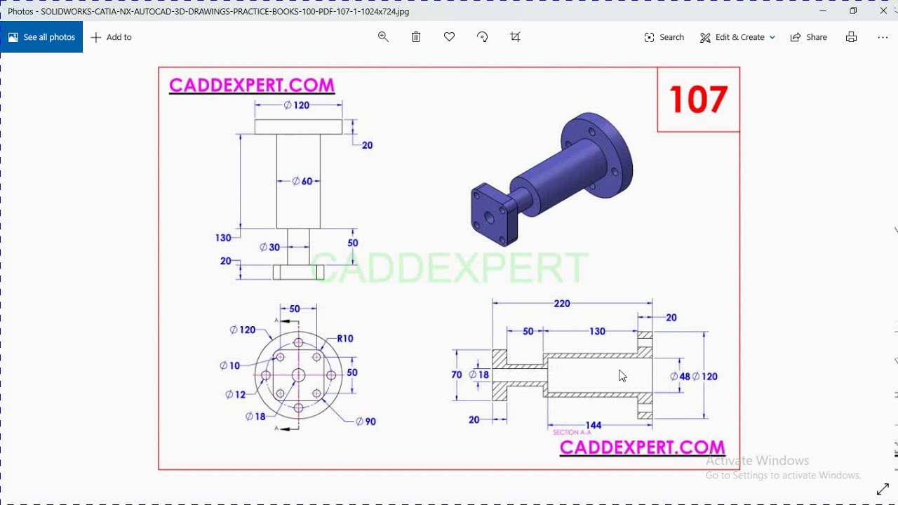 3D SOLID DESIGN BY REVOLVE COMMAND - YouTube