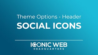Theme Options - Header - Social Icons