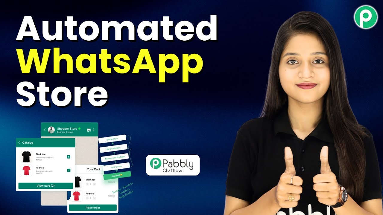 Создайте полностью автоматизированный магазин приложений WhatsApp с помощью Pabbly Chatflow.