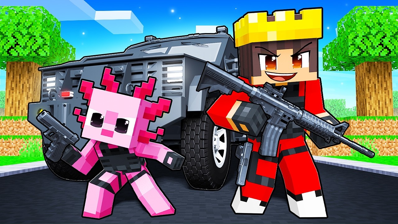 Axy and Mongo Became SWAT in Minecraft…