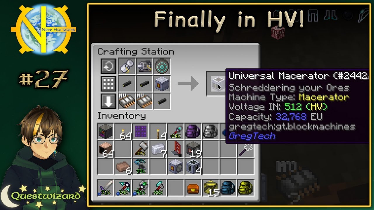 [GregTech: New Horizons (S2) #27 (MV)] Pushing Into HV & Catching Up On ...
