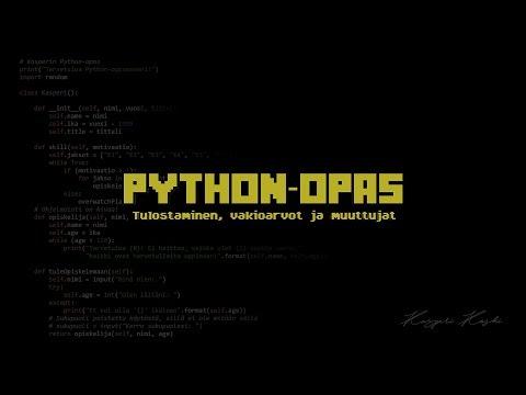 Video: Mitä tulostus tarkoittaa Pythonissa?