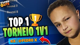 TOP 1 NO PRIMEIRO TORNEIO 1V1 DO LUCAS CLASH ON - STUMBLE GUYS -