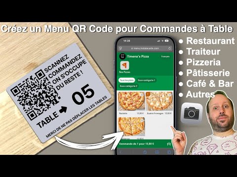 Créer un Menu QR Code pour Commande à Table Restaurant Traiteur Pizzeria Café et Bar d'autres