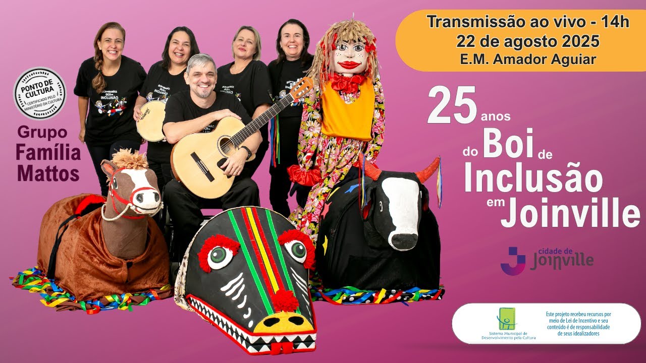 22/08/2025 às 14h - Apresentação Espetáculo “Boi de Mamão, Boi de Inclusão"