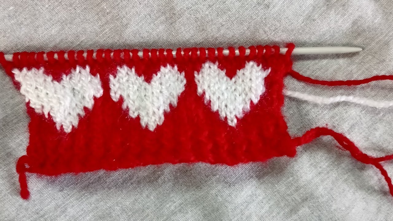 बहुत ही सुंदर दिल वाला डिजाइन बनाएं अपने स्वेटर और कार्डिगन पर बच्चों और बड़ों के लिए।