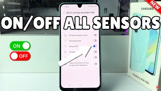 Galaxy A16: How To Turn On/OFF All Sensors On Samsung screenshot 4