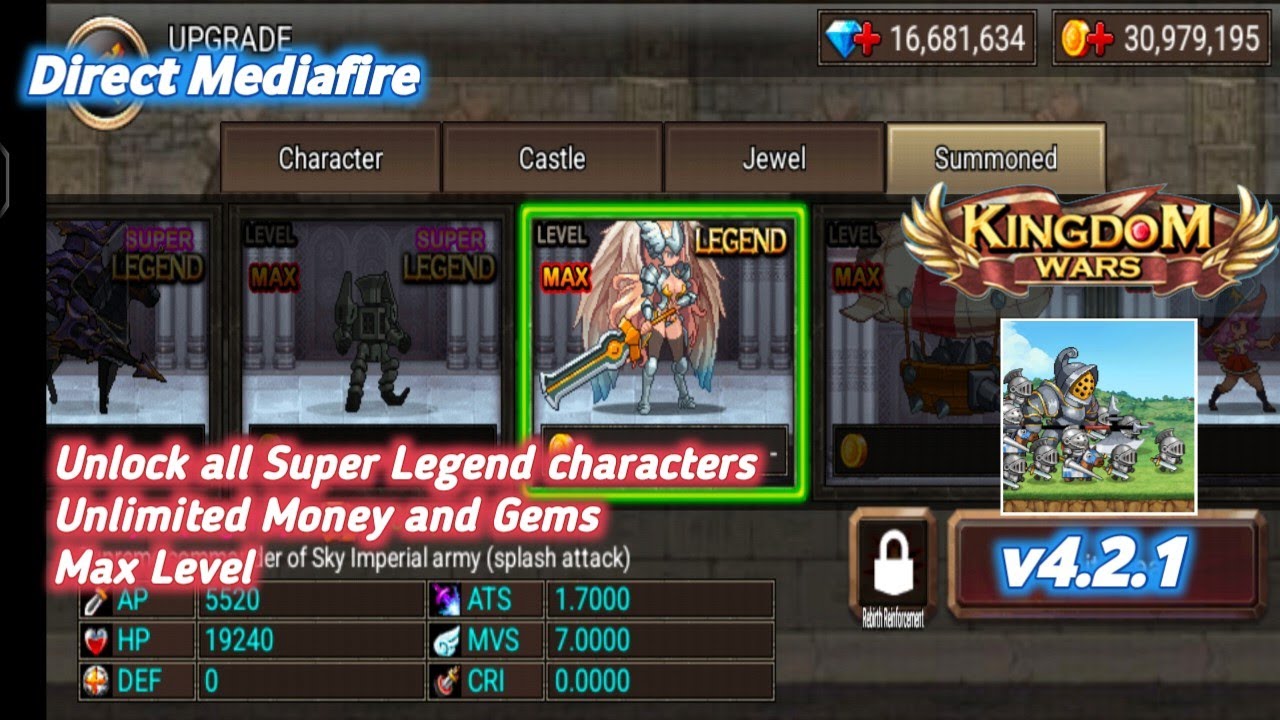 Kingdom Wars APK 4.2.1 (MOD, Unlock All Super Legend Characters) Max Level and More!