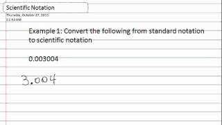 Scientific Notation - Example 1