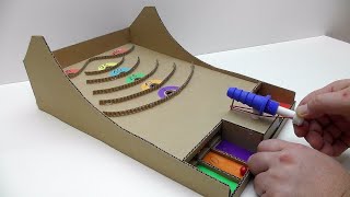How to make a game with a ball from cardboard Desktop Game from Cardboard
