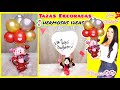 -DIY- Taza decorada con GLOBOS/ PELUCHES/ DULCES para San Valentin / ARREGLO CON GLOBOS.