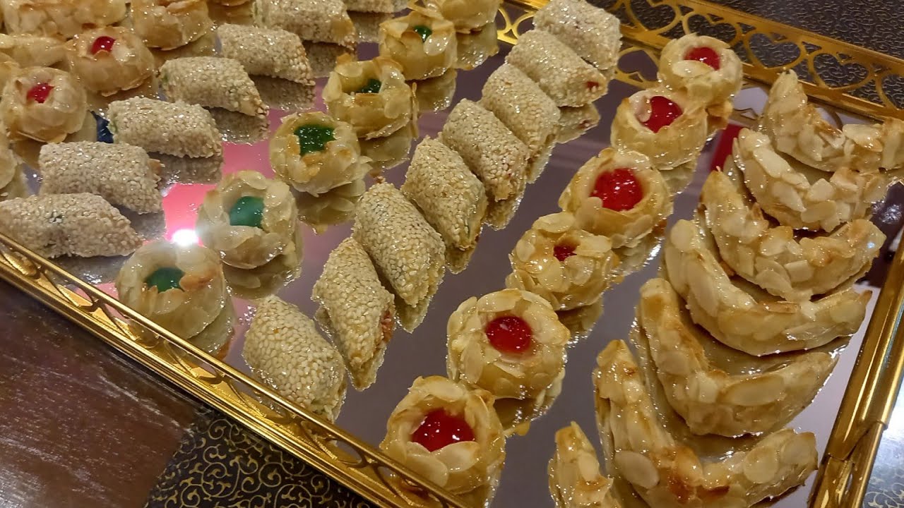 حلويات العيد (2021)حلوة اللوز بدون عجين ثلات نكهات مختلفة روعة وبريستيج