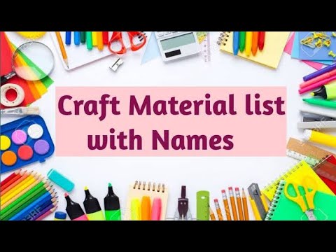 Craft Material list