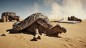 Brave Rescue Team Saves Camel From An Anaconda Attack