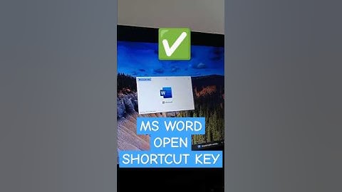 Open MS word using keyboard shortcut. #technology #windows #computer #microsoft