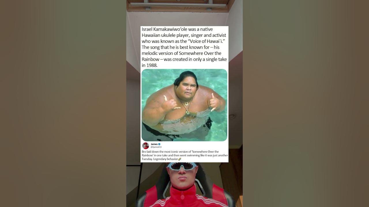 Israel Kamakawiwo'ole was a native Hawaiian ukulele player singer and activist