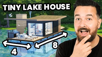 I built a tiny home on a lake in The Sims 4