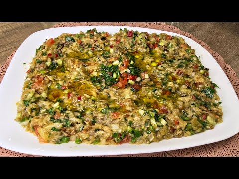 طريقة عمل سلطة الراهب اللبنانية الأصلية سلطة الباذنجان وصفة سهلة ومميزة Auberginensalat 