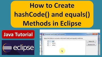 How to Generate hashCode and equals method using eclipse? | Eclipse | Java Tutorial