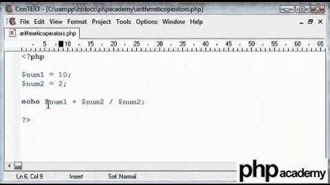 Arithmetic Operators in Computer Programming (example PHP) Tutorial [English]