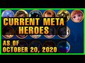 CURRENT META HEROES AS OF OCTOBER 20, 2020 | SEASON 18 | MOBILE LEGENDS TIER LIST