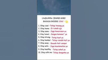 Thumbnail of Ungkapan Sehari-hari bahasa Inggris #stay #belajarbahasainggris #bahasainggris #shorts #belajar