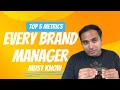 Top 5 Metrics Every Brand Manager Must Track: E-Commerce Essentials